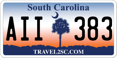 SC license plate AII383