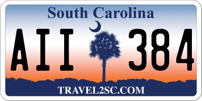 SC license plate AII384