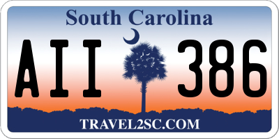 SC license plate AII386