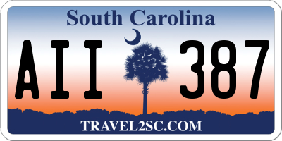 SC license plate AII387