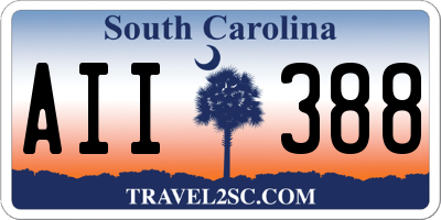 SC license plate AII388