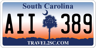 SC license plate AII389