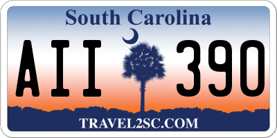 SC license plate AII390