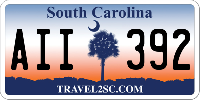 SC license plate AII392