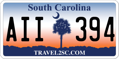 SC license plate AII394