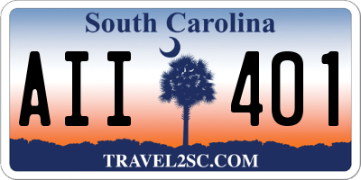 SC license plate AII401
