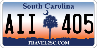 SC license plate AII405