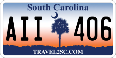 SC license plate AII406