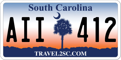 SC license plate AII412