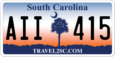 SC license plate AII415