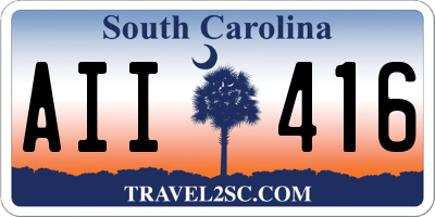 SC license plate AII416