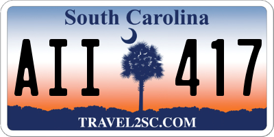 SC license plate AII417