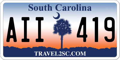 SC license plate AII419