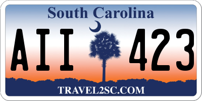 SC license plate AII423