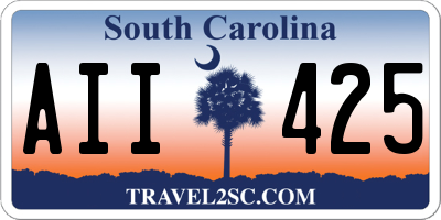 SC license plate AII425