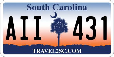 SC license plate AII431
