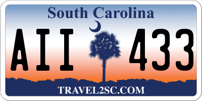 SC license plate AII433