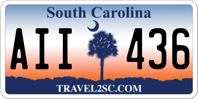 SC license plate AII436