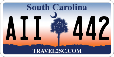 SC license plate AII442