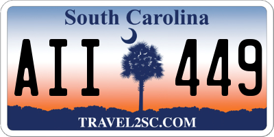 SC license plate AII449