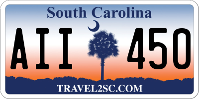 SC license plate AII450