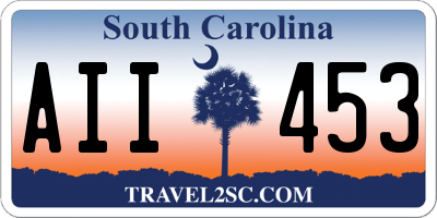 SC license plate AII453