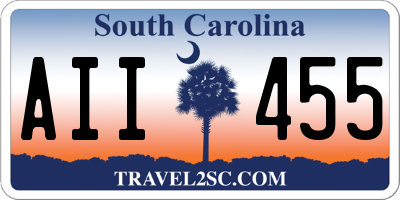 SC license plate AII455