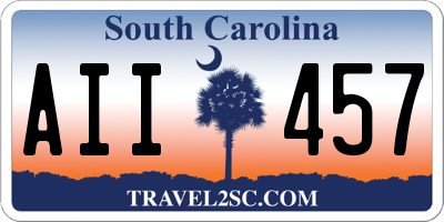 SC license plate AII457