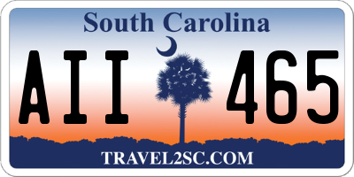 SC license plate AII465