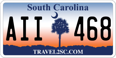 SC license plate AII468