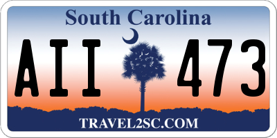 SC license plate AII473