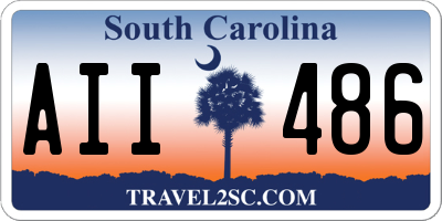 SC license plate AII486