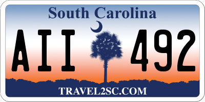SC license plate AII492