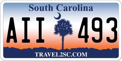 SC license plate AII493