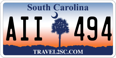 SC license plate AII494