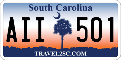 SC license plate AII501