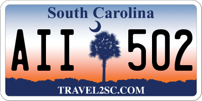 SC license plate AII502