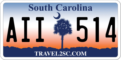 SC license plate AII514