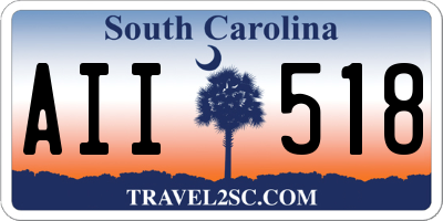 SC license plate AII518