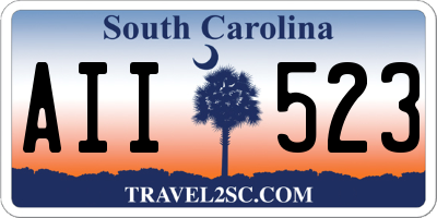 SC license plate AII523