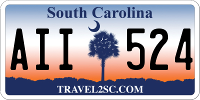 SC license plate AII524