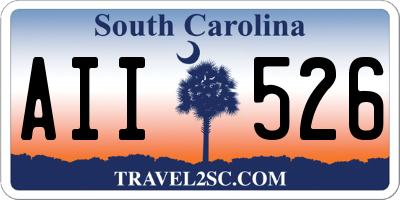 SC license plate AII526