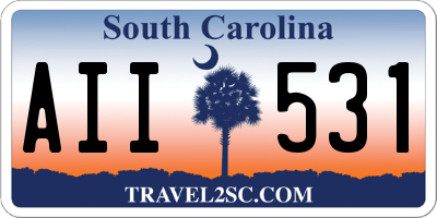 SC license plate AII531