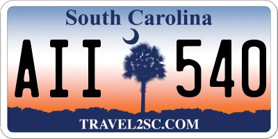 SC license plate AII540