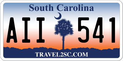 SC license plate AII541