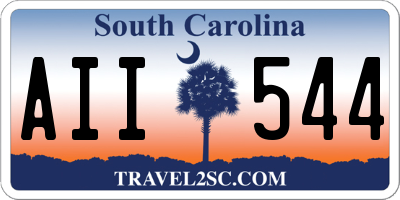SC license plate AII544