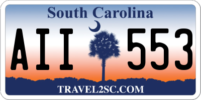 SC license plate AII553