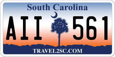 SC license plate AII561