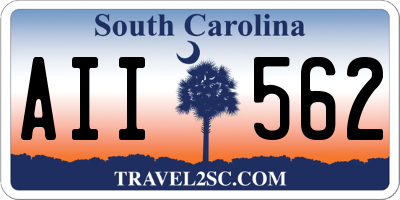 SC license plate AII562