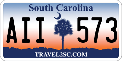 SC license plate AII573